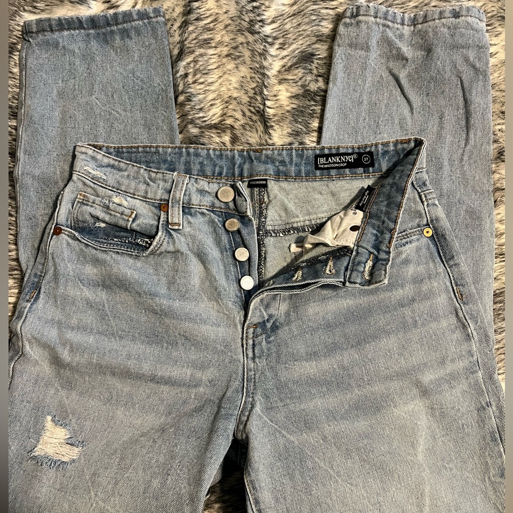 Blanc NYC high rise straight leg Jeans
